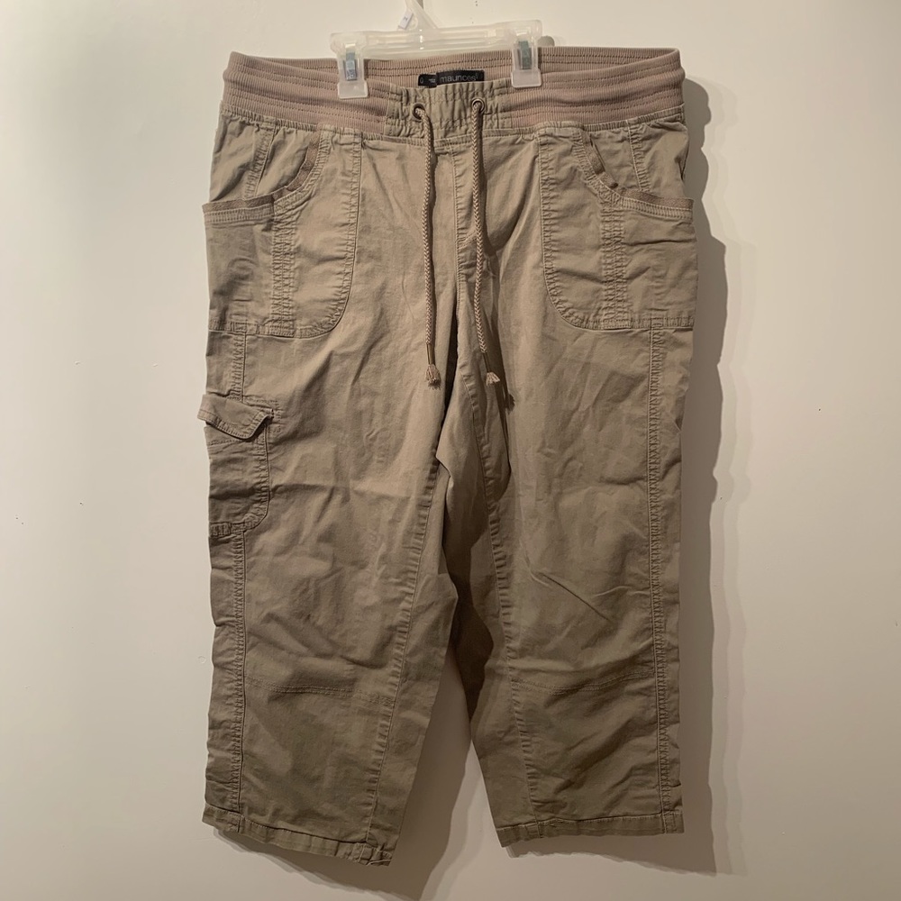 Maurices Plus Size Khaki Colored Capris